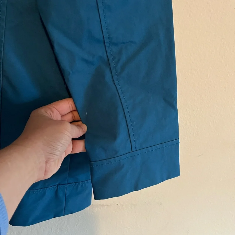 Old Navy Blue 3 Button 100% Cotton Classic Front Pockets Trench Coat XL Preppy - Picture 8 of 13